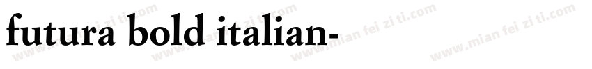 futura bold italian字体转换